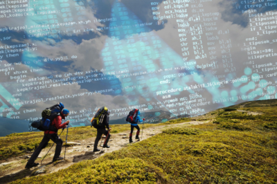 hikers in the mountains